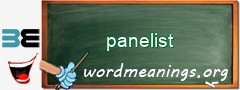 WordMeaning blackboard for panelist